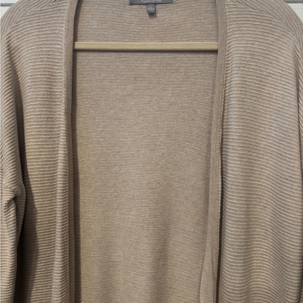 Marled Anthropology Beige Open-Front Cardigan in size Large. Great condition! - Picture 4 of 15